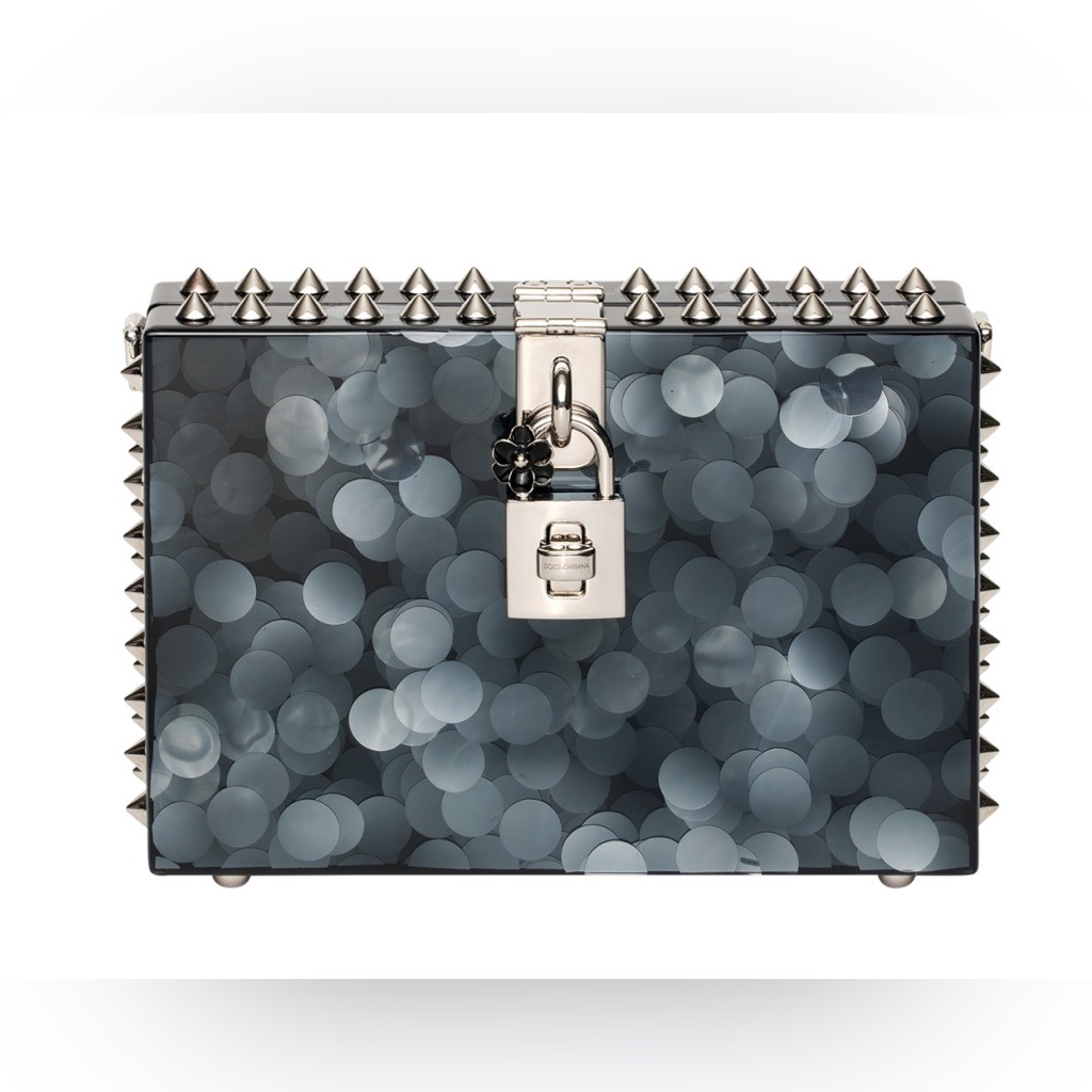 Dolce  Gabbana Plexiglass Studded Dolce Bag